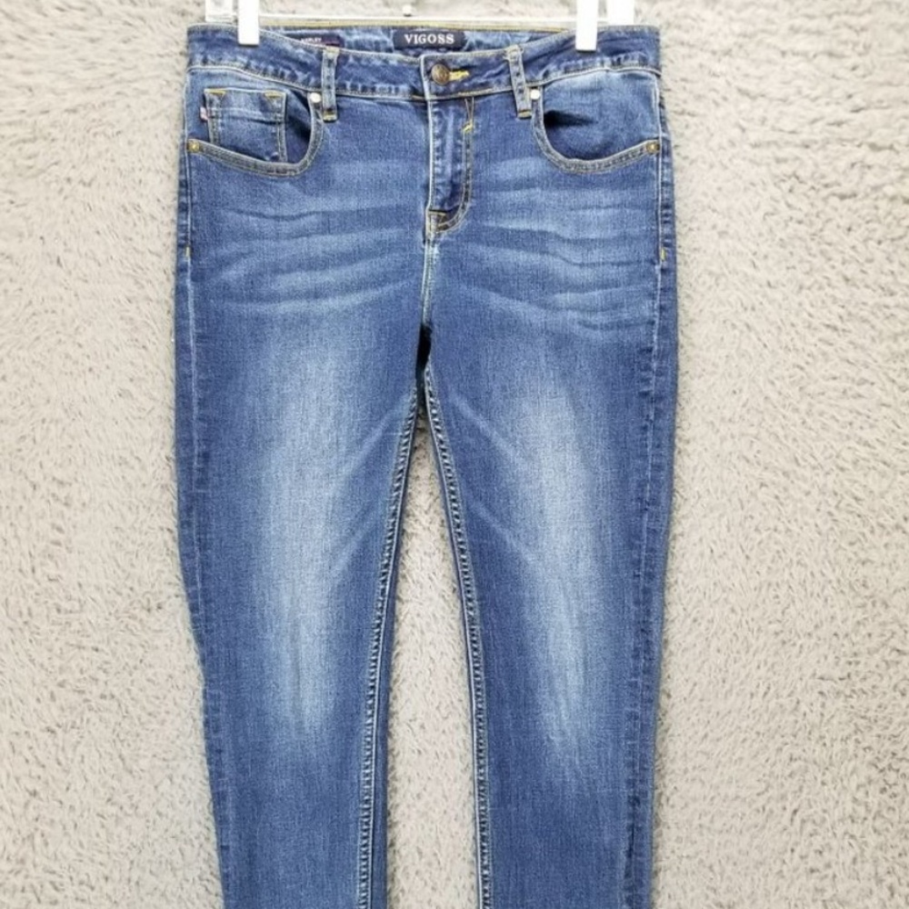 Vigoss Jeans Womens 28 Harley Medium Wash Stretch Mid Rise Super Skinny